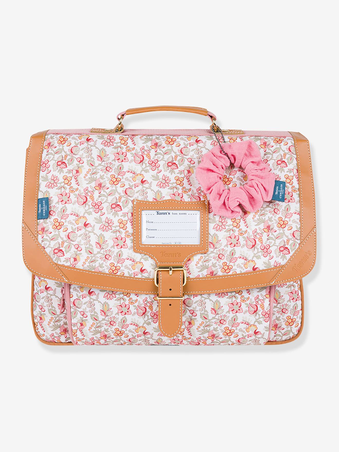 Cartable Tanns x Cyrillus Capucine TANNS motif Mireille bois de rose 87 €