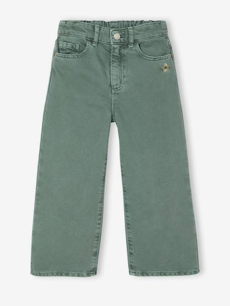 Fille-Pantalon fille large couleur 