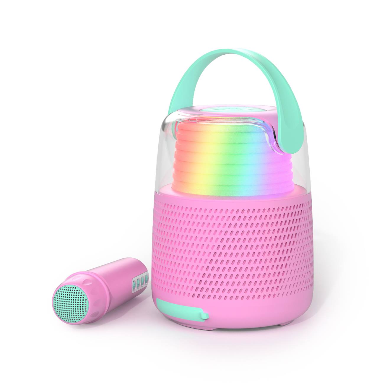 Enceinte Bluetooth Ks-80 - Enceinte Karaoke Avec Micro Sans Fil Et Changeurs De Voix Multicolore