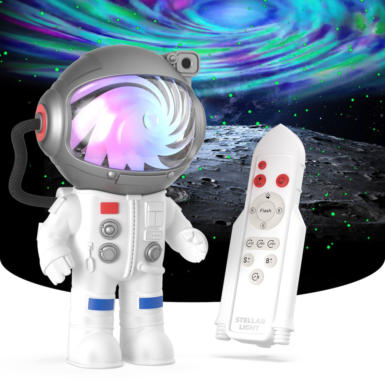 Projecteur Ciel Étoilé Stellar Light - Lampe Galaxie & Veilleuse Relaxante Pour Plafond Blanc