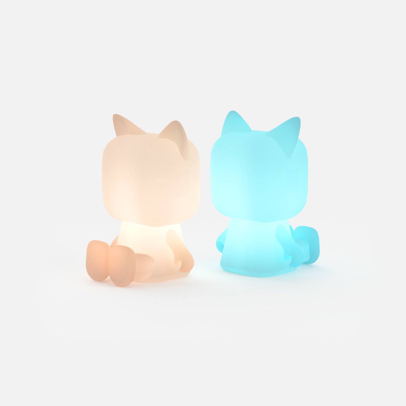 Veilleuse Animal Light - Led Multicolore Rechargeable Usb-c Blanc