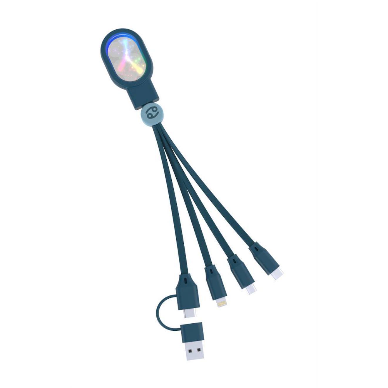 Câble De Recharge Astro - Multi-connecteurs Avec Constellation Lumineuse Multicolore