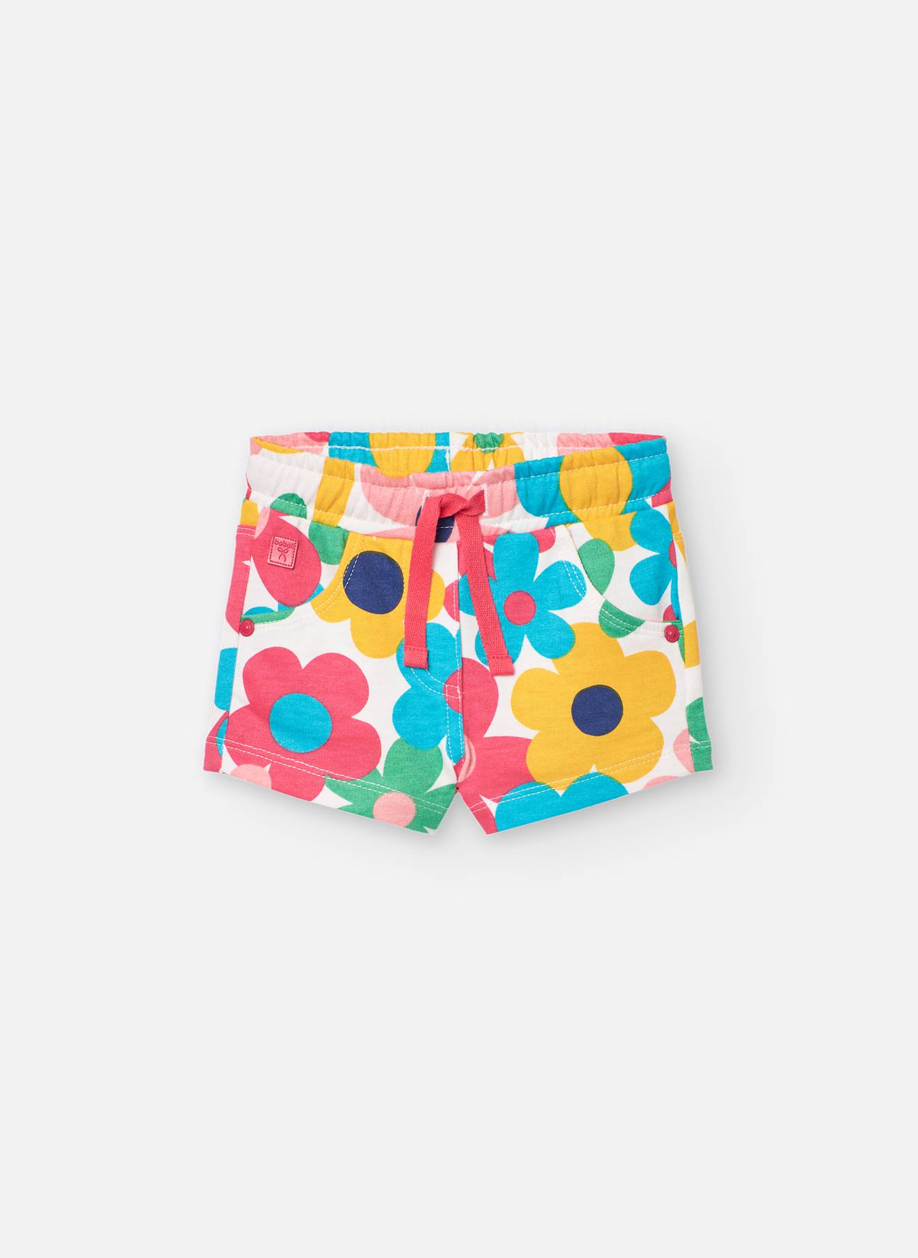 Short En Coton Avec Imprimé Fleurs Multicolore