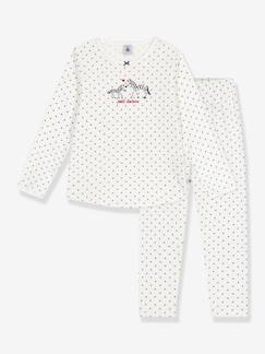-Pyjama fille en coton imprimé pois