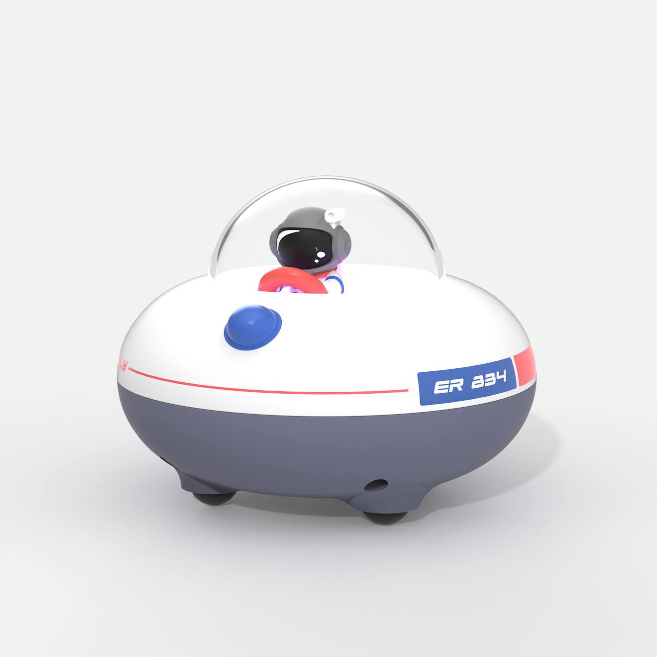 Enceinte Bluetooth Et Humidificateur D'air - Cosmo Bubbly - Veilleuse Design Vaisseau Spatial Avec Effets Lumineux Et Autonomie 4h Multicolore