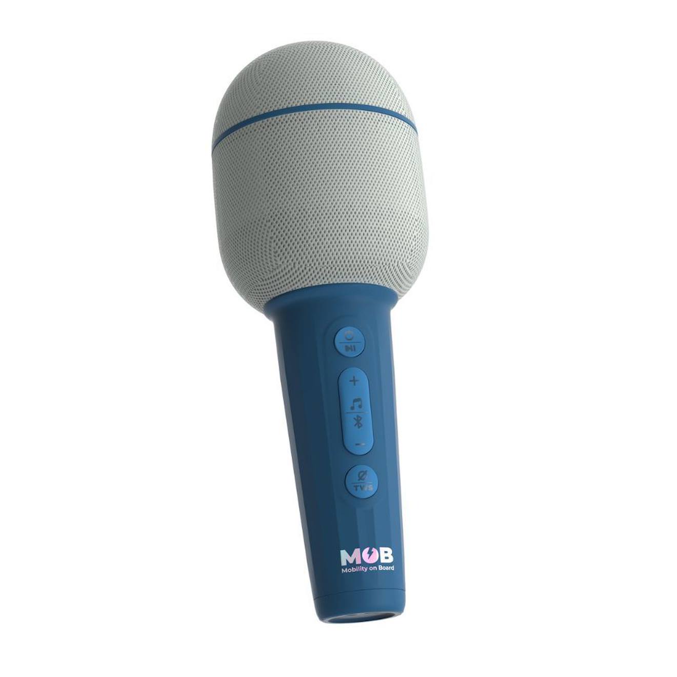 Micro Groovy Navy Bleu Nuit - Micro Karaoké Bluetooth Avec Effets De Voix, Mode Duo & Pochette De Transport Écologique Multicolore