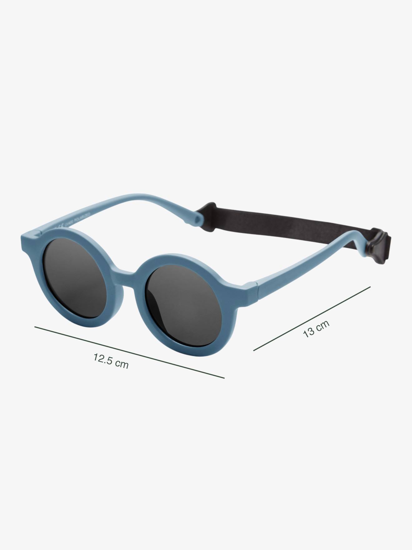 Lunettes De Soleil Rondes Flexibles Enfant Bleu (Babymocs) - Image 1