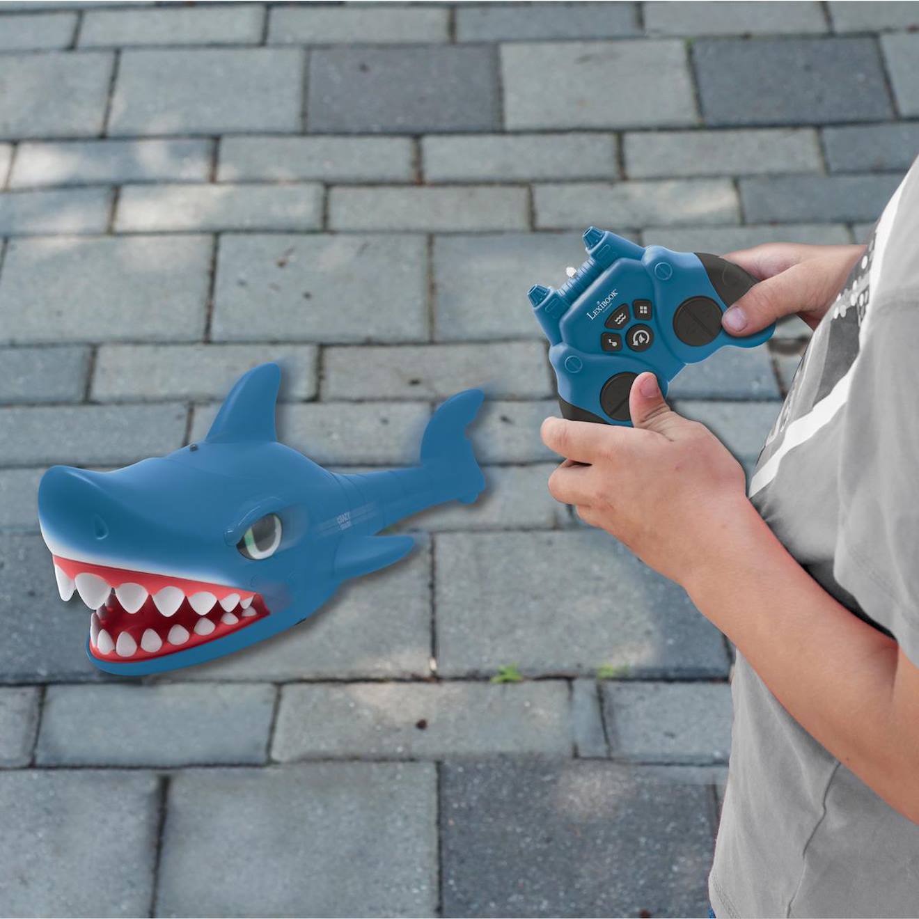 Gris-Requin Artificiel Robuste Télécommandé pour Enfants, Jouets