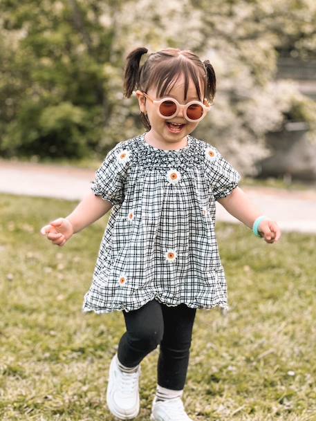 Lunettes de soleil rondes signature bébé Amber+Beige+Bleu+Jaune+Leo+Noir+Rose+Rouge+Turtle+Vert+Violet 35 - vertbaudet enfant 