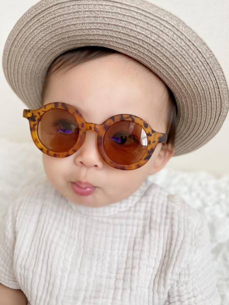 Lunettes de soleil rondes signature bébé Amber+Beige+Bleu+Jaune+Leo+Noir+Rose+Rouge+Turtle+Vert+Violet 25 - vertbaudet enfant 