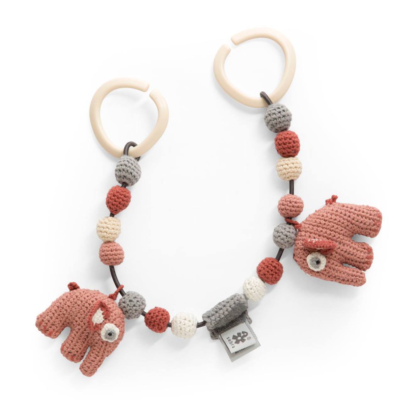 Chaîne De Landau Crochet Fanto En Coton Bio Fleuri Rose
