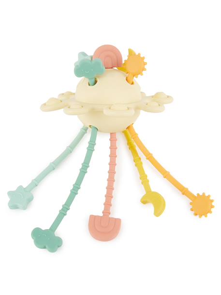 Bieco - Jouet Sensoriel Planète Silicone Eucalyptus Banana