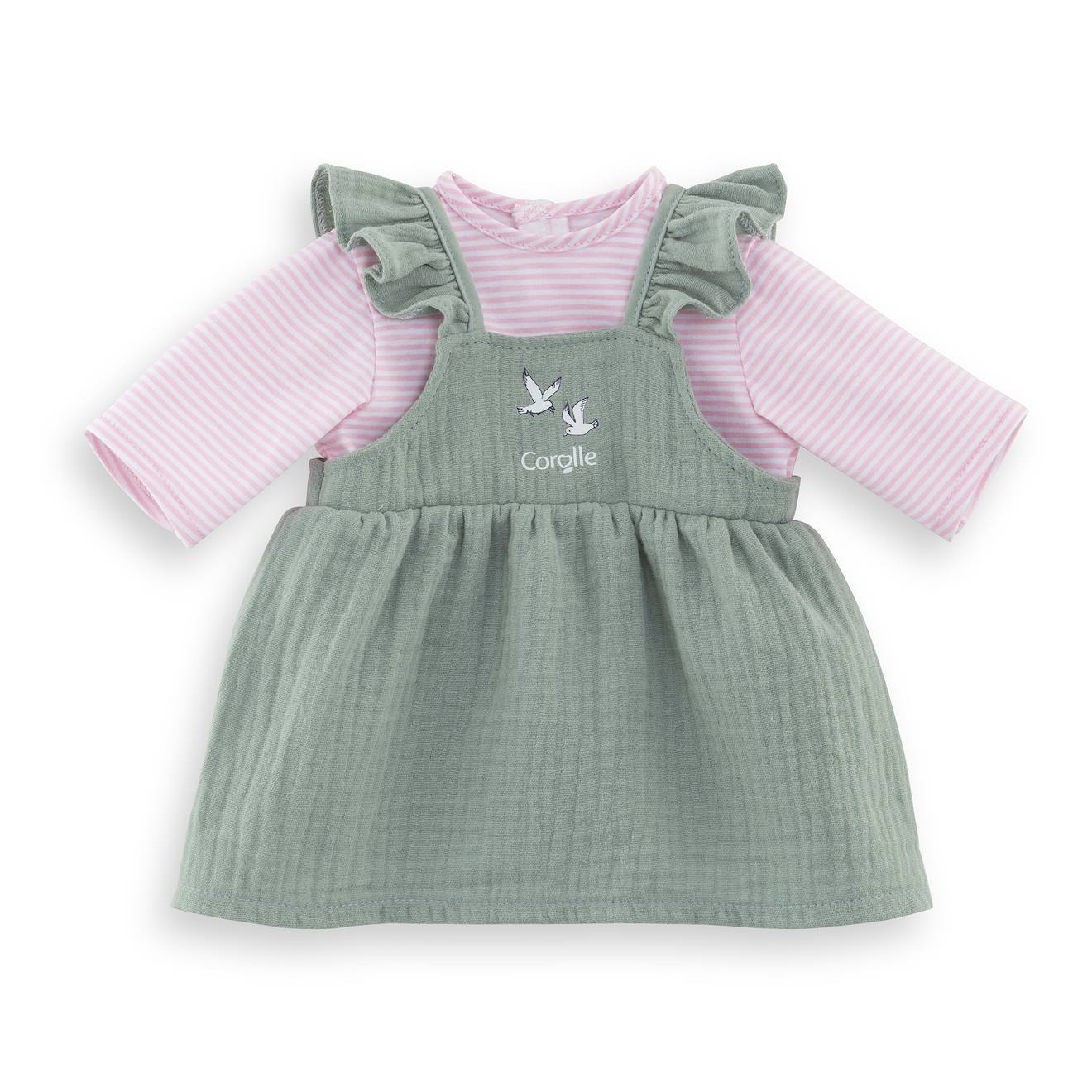 Robe À Volants & T-shirt Bords De Loire Pour Poupon 42 Cm Multicolore