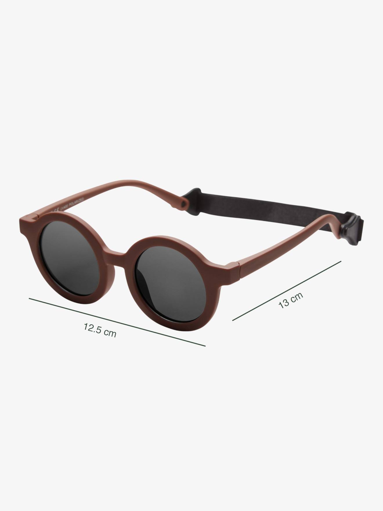 Lunettes De Soleil Rondes Flexibles Enfant Brun (Babymocs) - Image 1