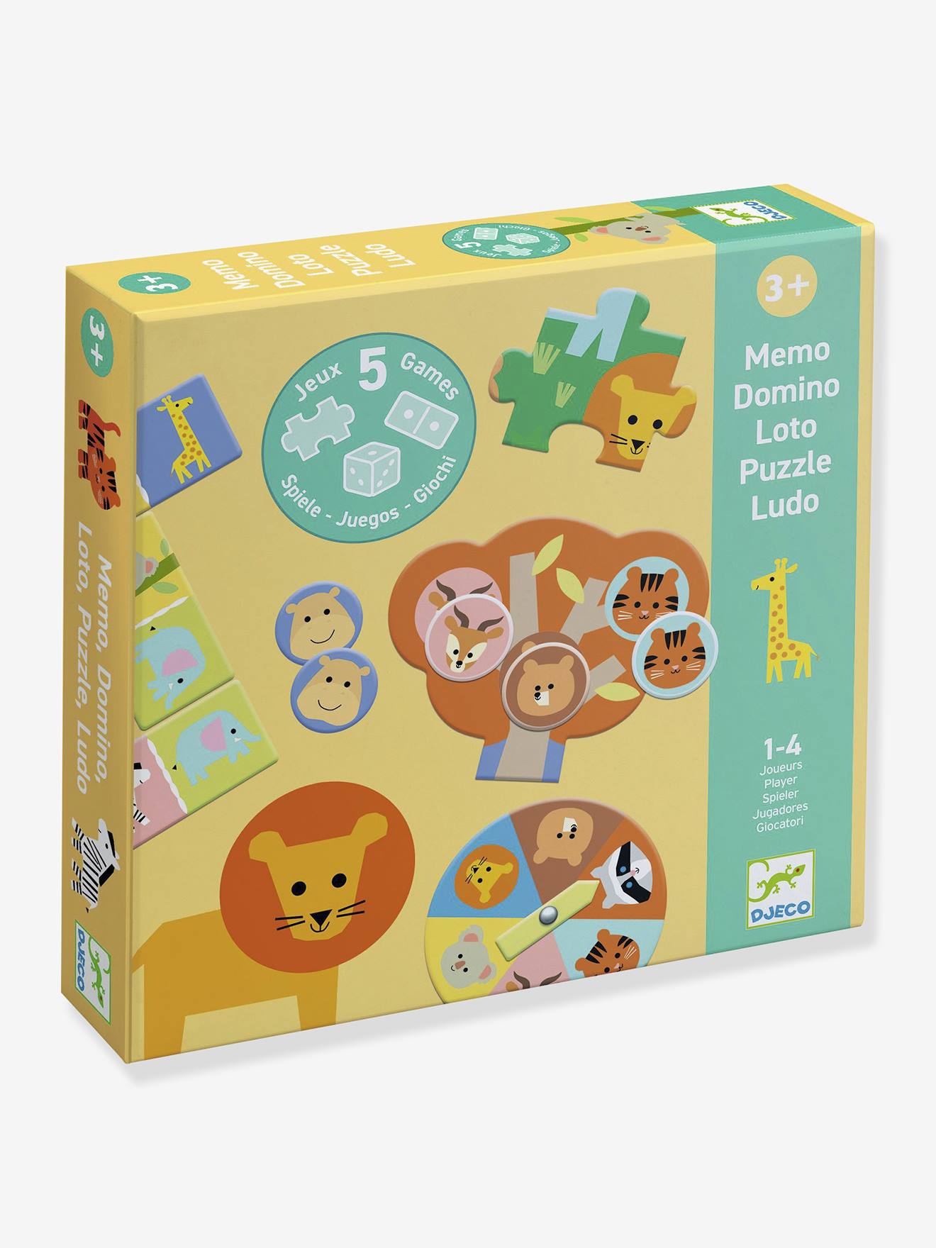 Animaux sauvages - 5 jeux jaune
