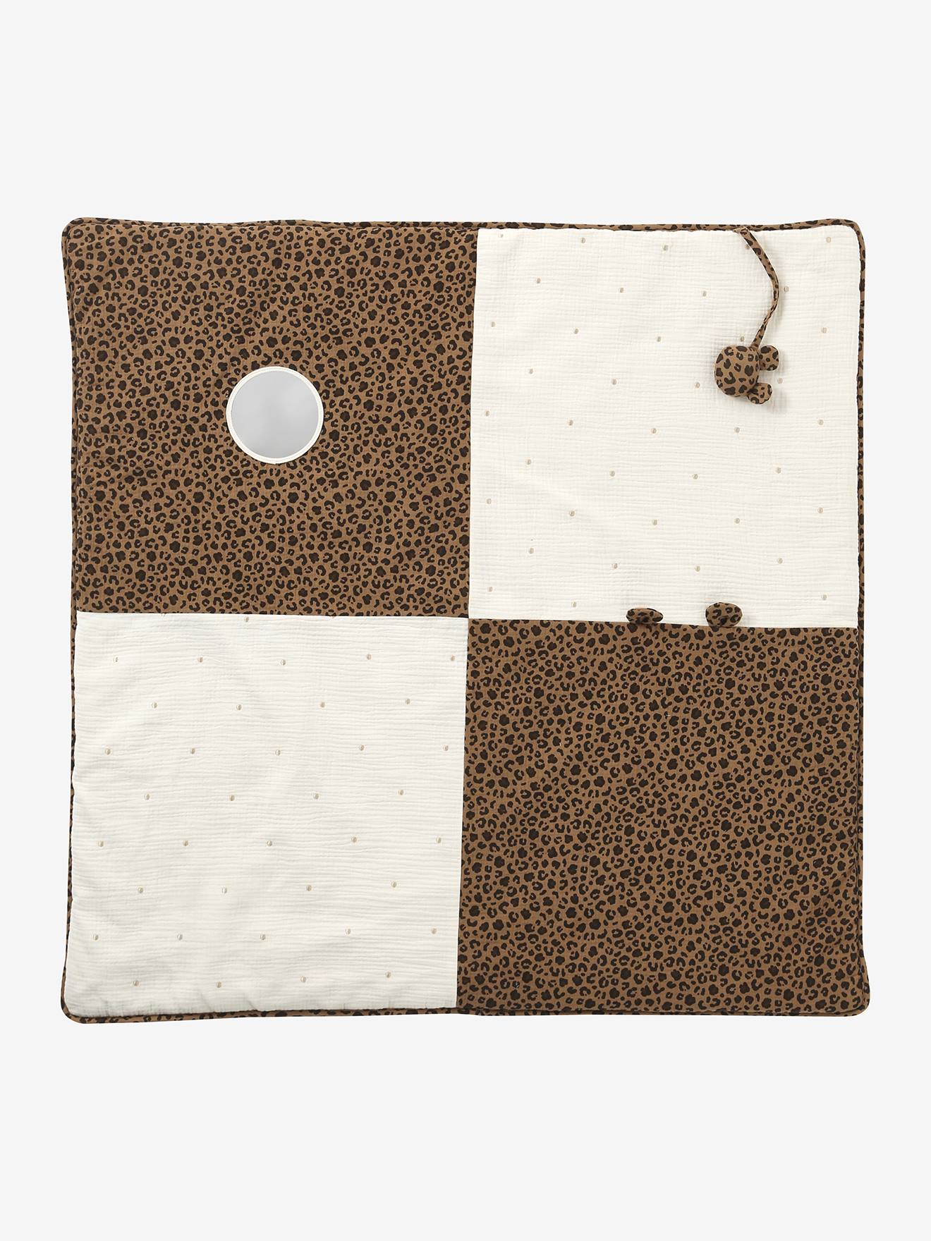 Tapis d'éveil léopard en gaze de coton beige (Envie De Fraise) - Image 2