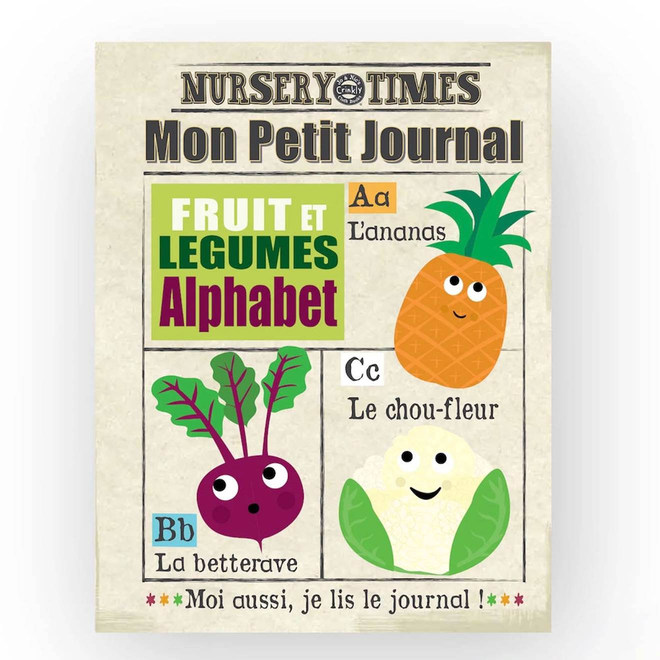 Livre D'éveil - Mon Petit Journal À Froisser - Fruits Et Legumes Multi-coloured