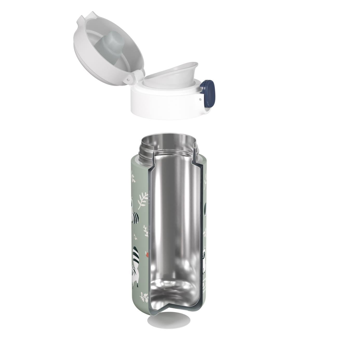Gourde Isotherme À Bec Verseur 360ml Pop Vert Raccoon (Monbento) - Image 2