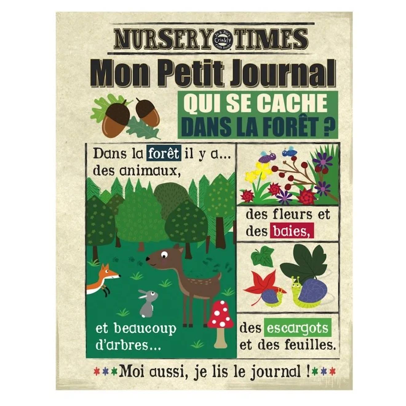 Livre D'éveil - Mon Petit Journal À Froisser - La Foret Multi-coloured