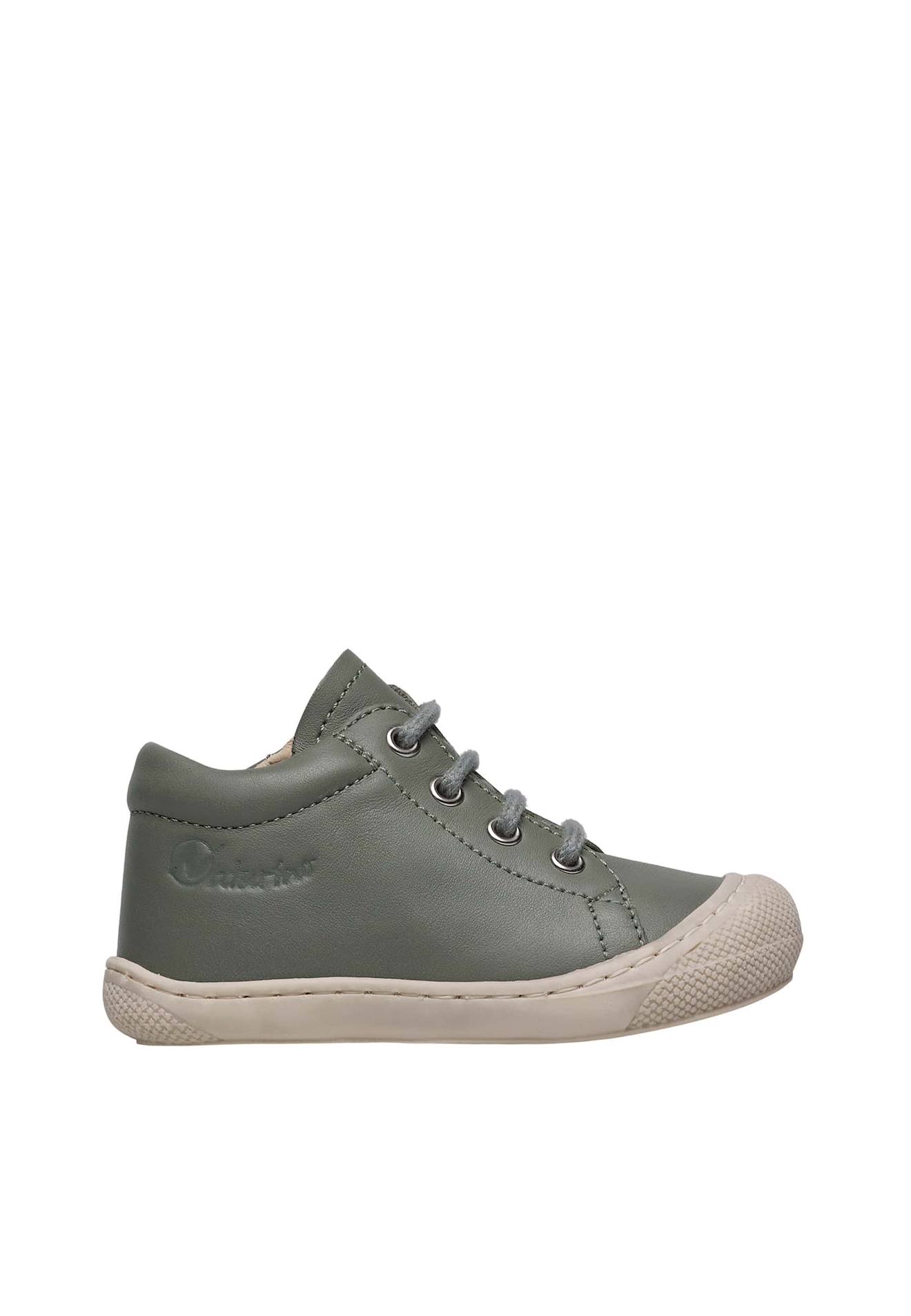 Chaussures Premiers Pas En Cuir Avec Fermeture Éclair Cocoon Zip Sauge
