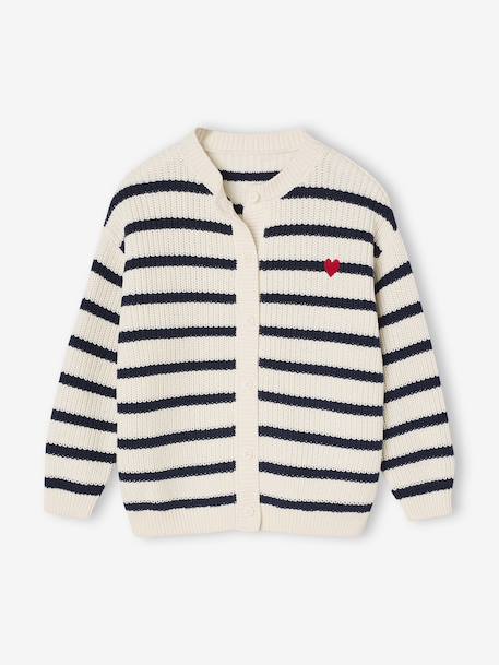 Gilet fille fantaisie en côte perlée  - vertbaudet enfant