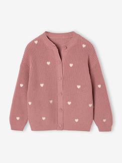 -Gilet fille fantaisie en côte perlée