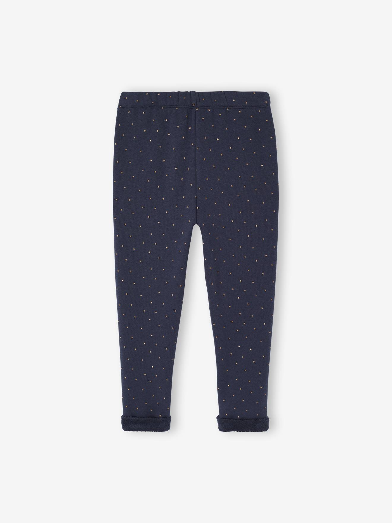 Legging Fille Hiver CheChury - Doublure Polaire Chaude - 65% Coton - Élastique Et Confortable - Taille 2 à 14 Ans