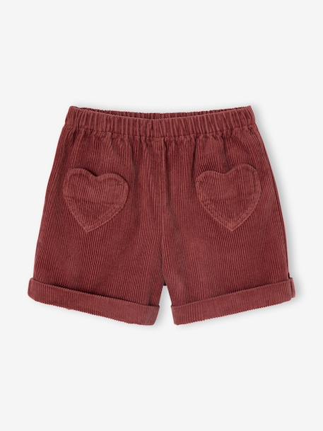 Short en velours poches coeur fille facile à enfiler  - vertbaudet enfant
