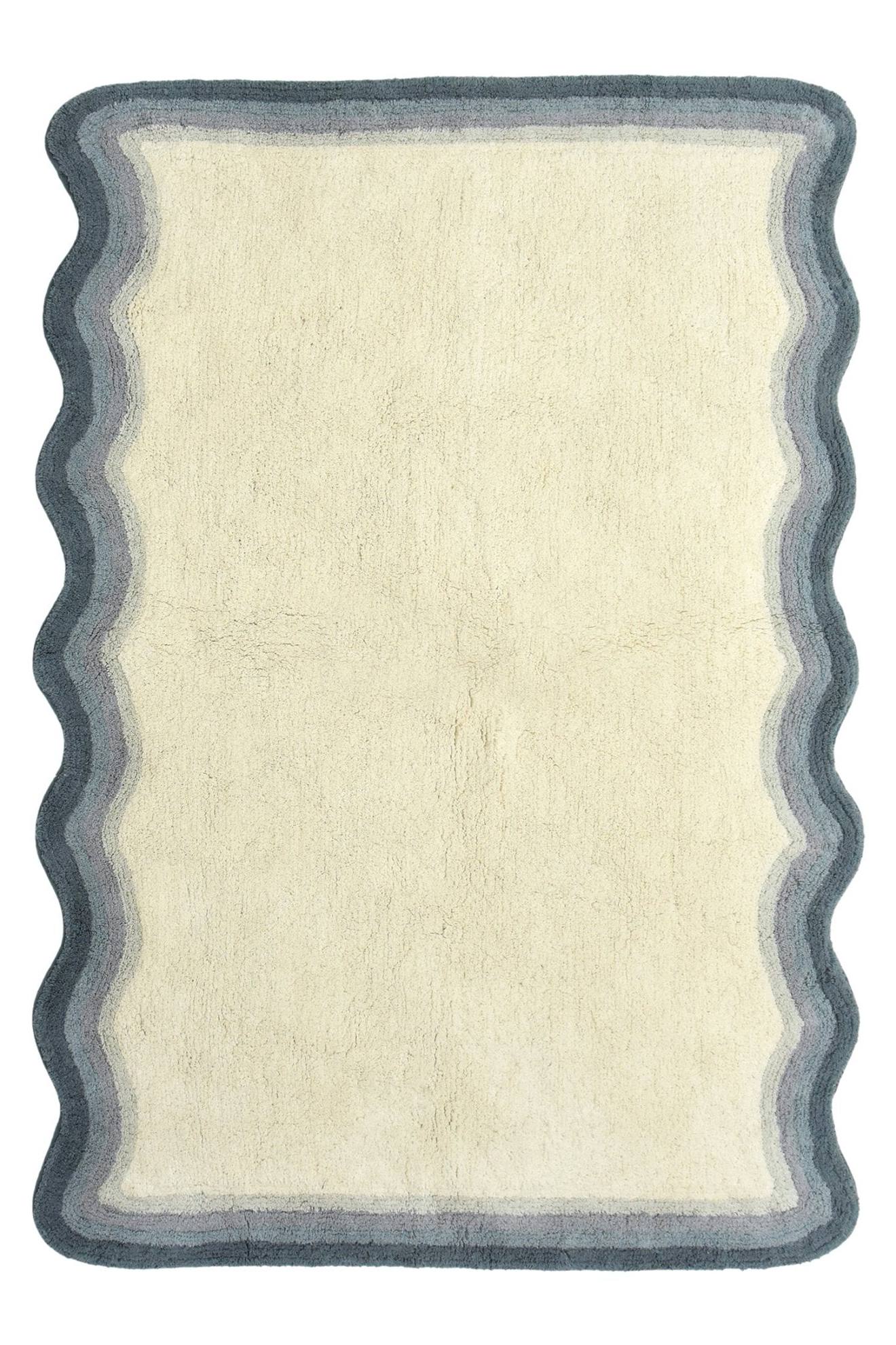 Tapis Enfant En Coton Biscuit Bleu (Afk Living) - Couverture