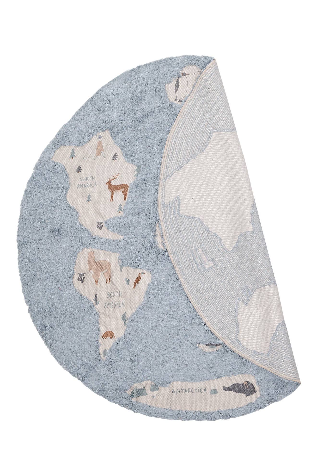 Tapis Enfant Lavable Monde Bleu (Afk Living) - Image 2