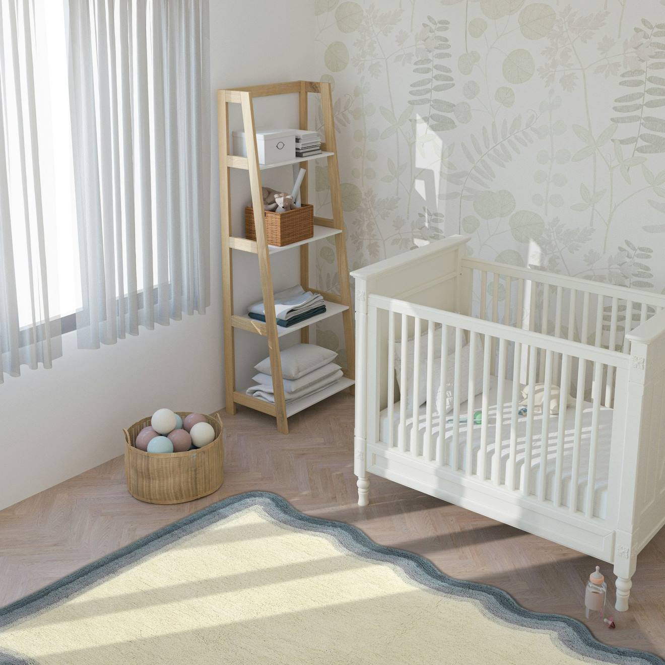Tapis Enfant En Coton Biscuit Bleu (Afk Living) - Image 1