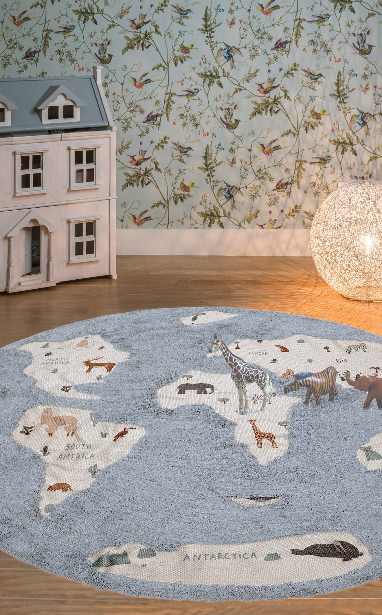 Tapis Enfant Lavable Monde Bleu (Afk Living) - Image 1