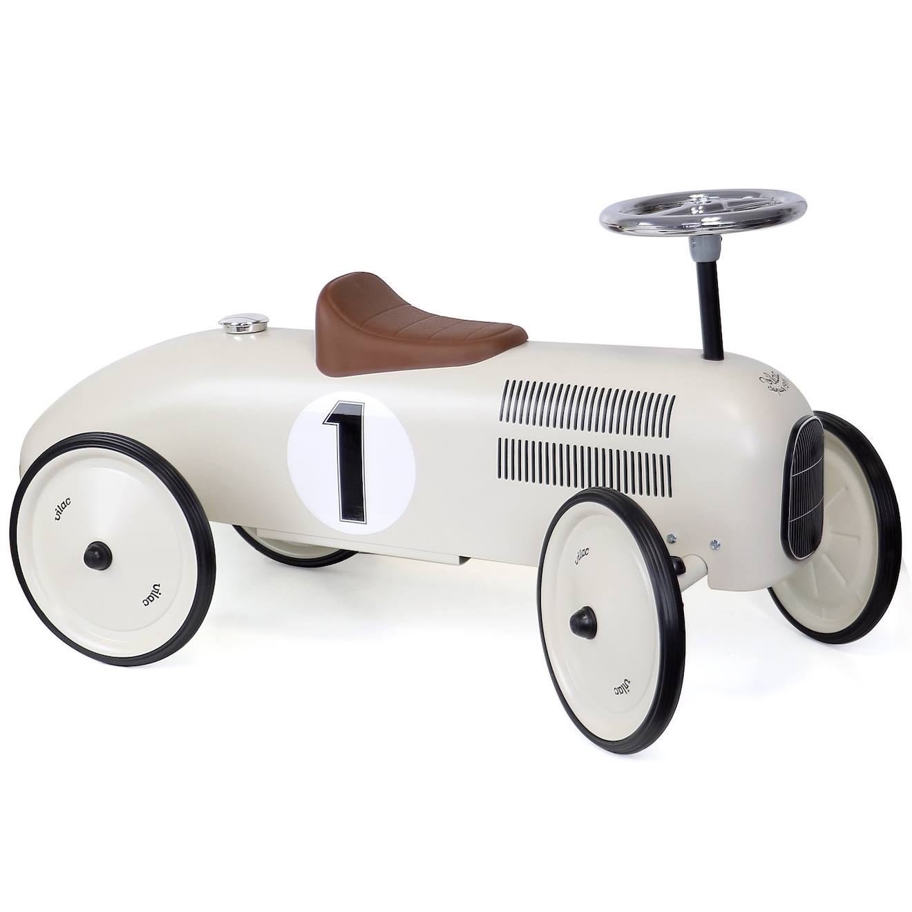 Porteur Voiture Vintage En Métal Blanc (Vilac) - Image 2