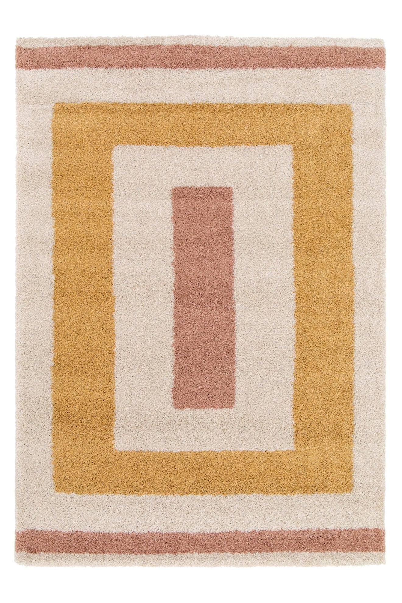 Tapis Shaggy Épais Et Confortable Doodling Jaune (Afk Living) - Couverture