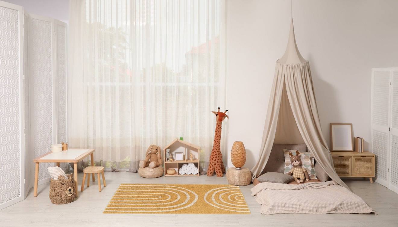 Tapis Enfant Épais Et Confortable Harmoni Jaune (Afk Living) - Image 1