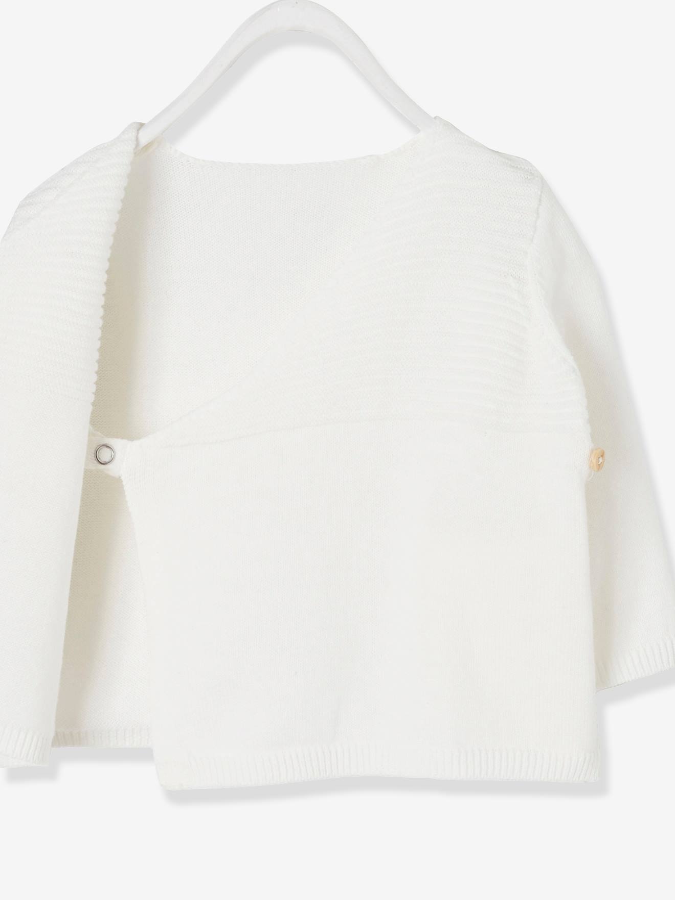 Brassière naissance fille en tricot écru (Vertbaudet) - Image 2