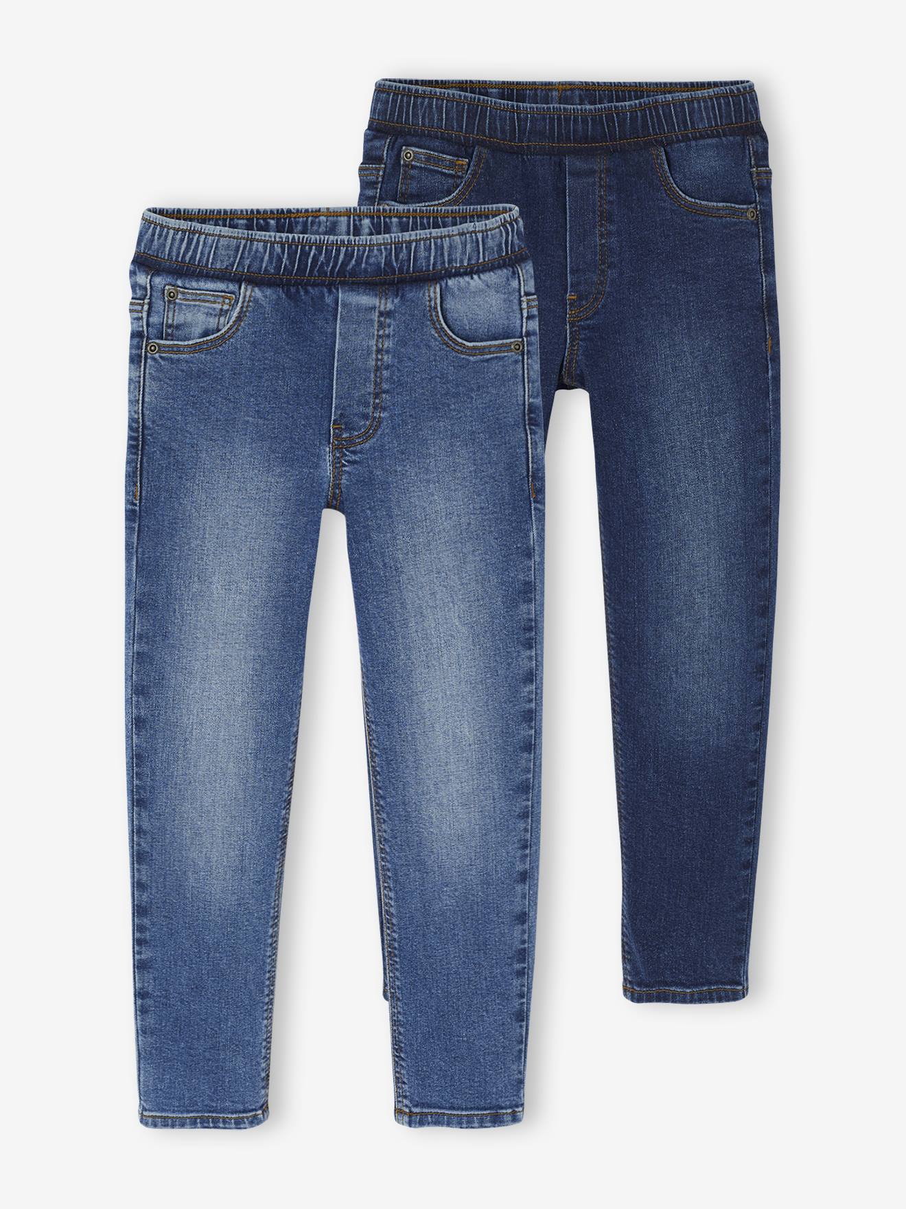 Lot 2 jeans garçon slim stone