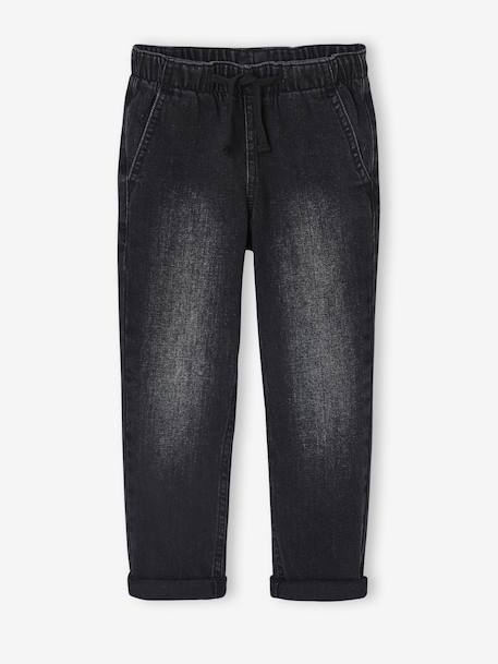 Jean garçon large facile à enfiler denim black+denim bleached+denim brut+gris+stone 3 - vertbaudet enfant 