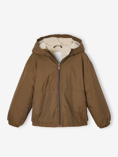 Garçon-Coupe-vent garçon doublé sherpa à capuche
