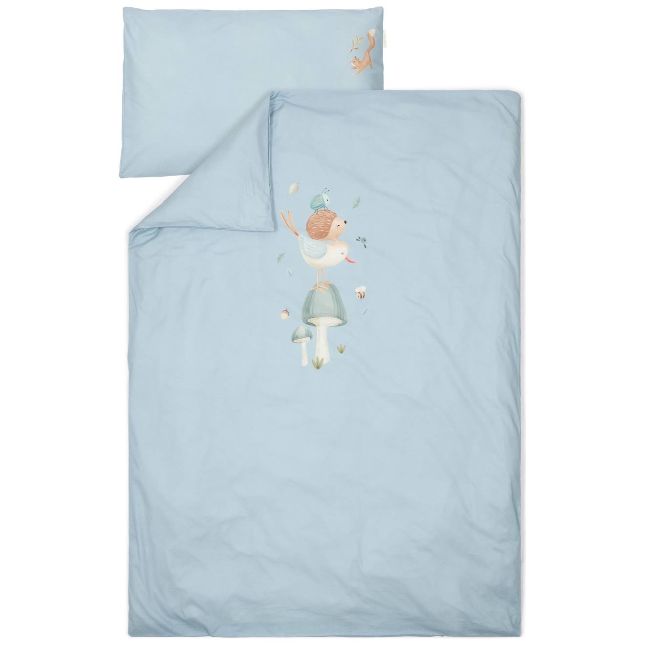 Housse De Couette+oreiller Lit Bébé Blossom (100 X 140 Cm) Bleu Housse De Couette+oreiller Lit Bébé Blossom (100 X 140 Cm) Bleu