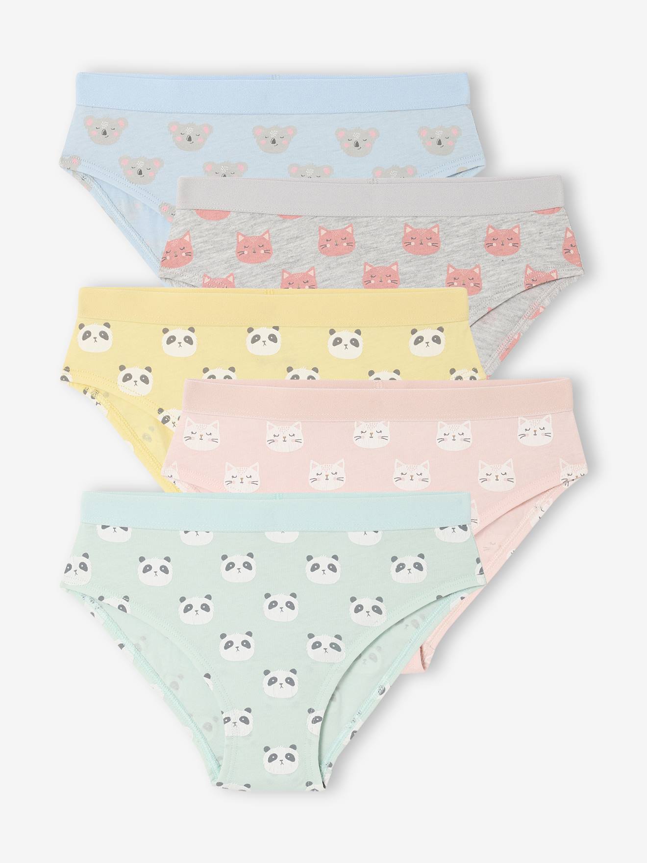 Lot de 5 culottes animaux fille bleu azur 12 €
