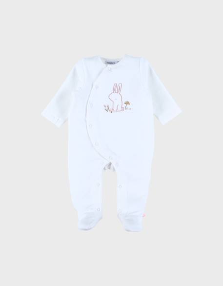 Bébé-Pyjama bébé en velours avec broderie lapin