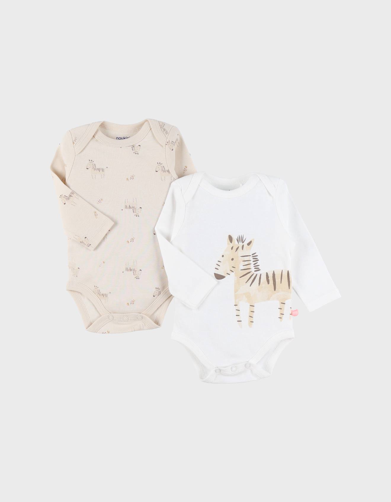 Set De 2 Bodys Coton Beige