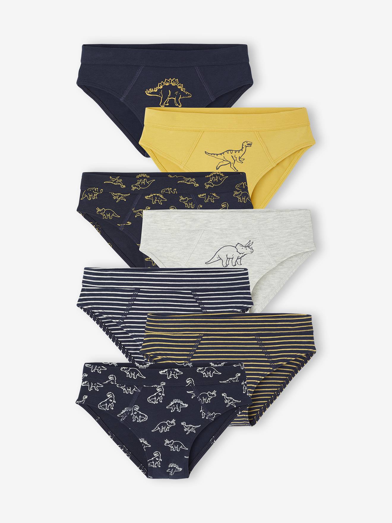 Lot 7 slips Dino garçon marine