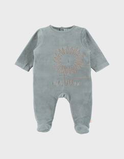 Bébé-Pyjama, surpyjama-Pyjama en velours brodé lion