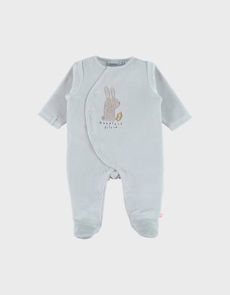 Bébé-Pyjama bébé en velours à broderie lapin