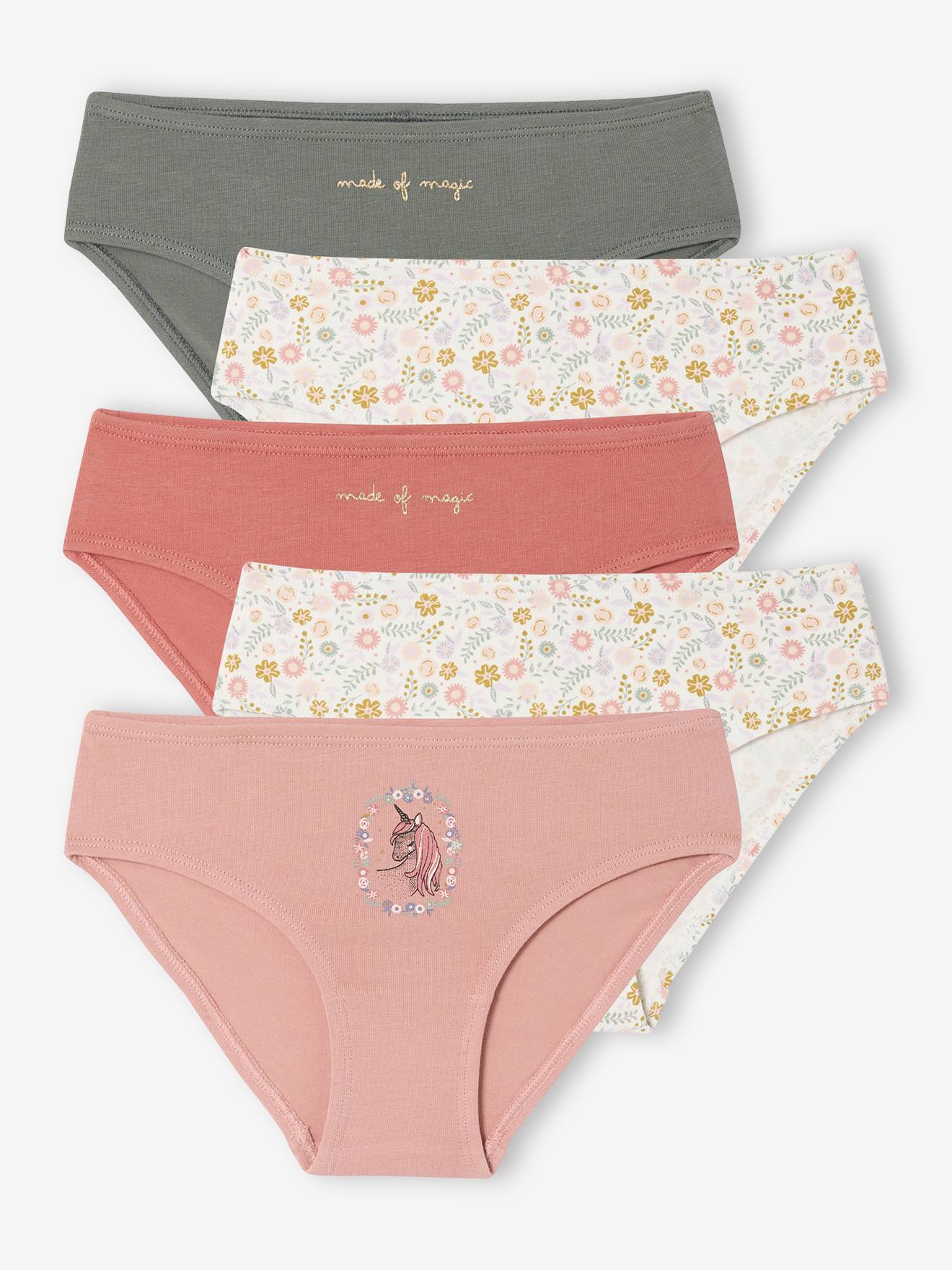 Lot de 5 culottes assorties fille rose 12 €