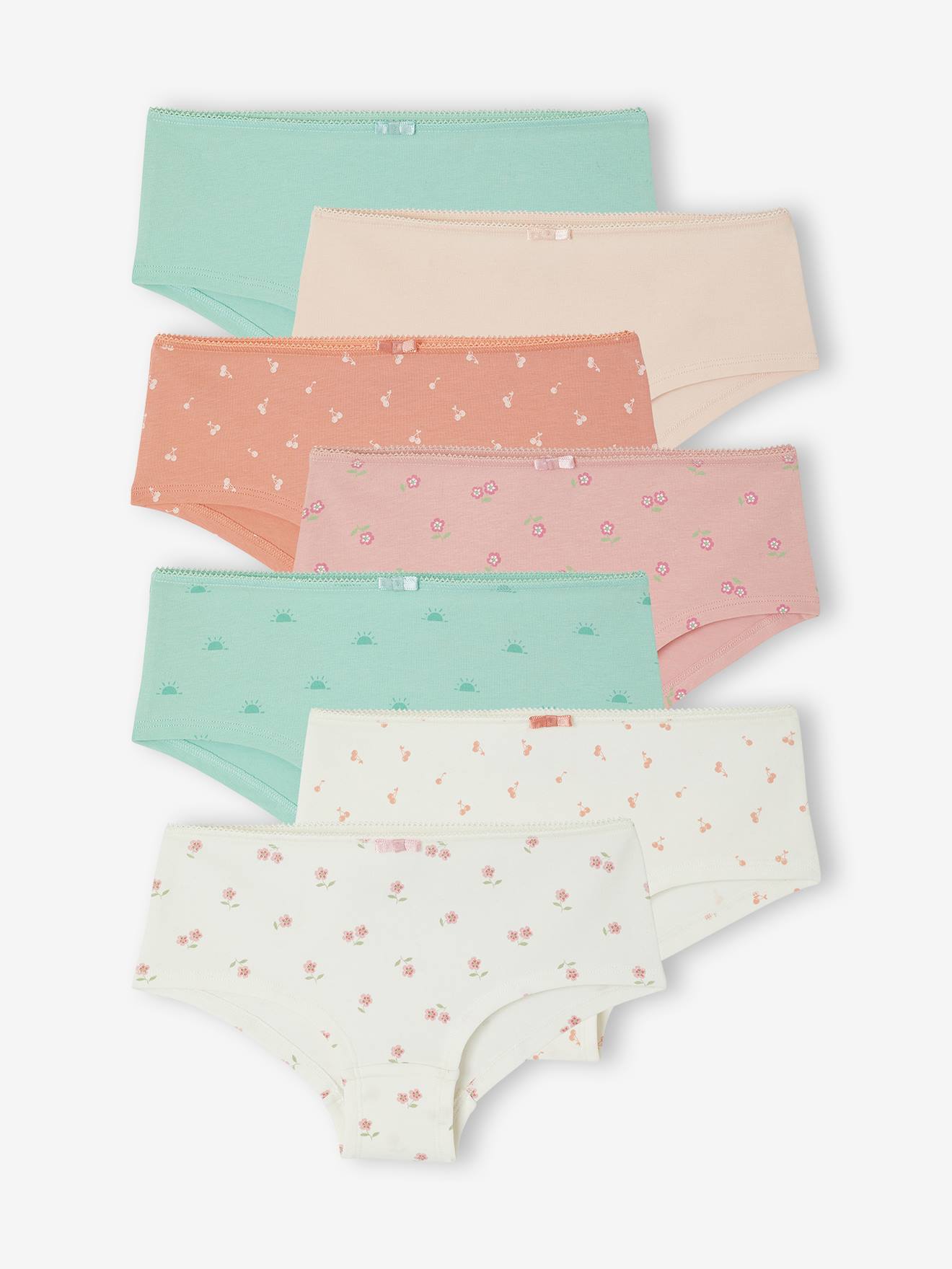Lot de 7 Shorties Fille rose