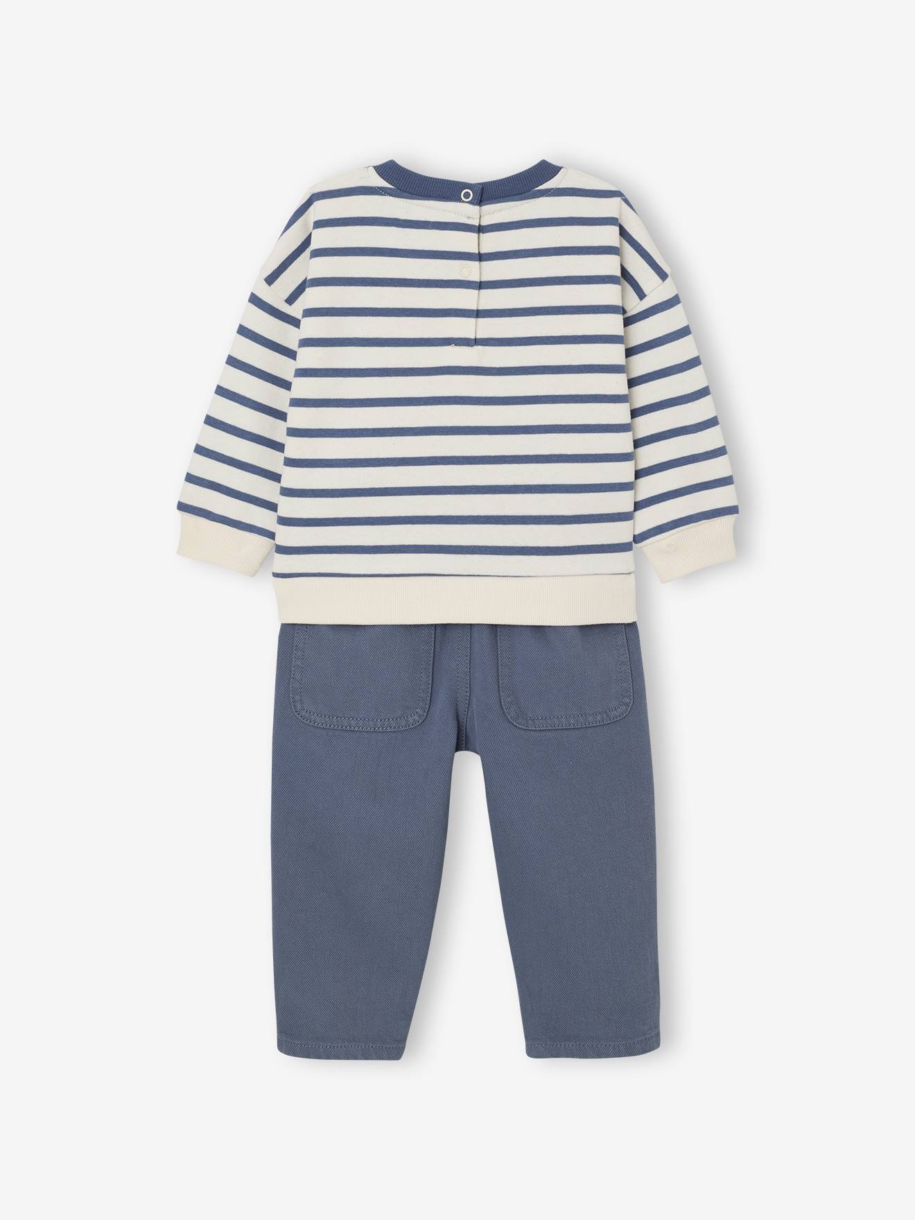 JiAmy Ensemble 2 Pièces Sweat-Shirt + Pantalon Bébé Fille - Printemps Automne 3-24 Mois