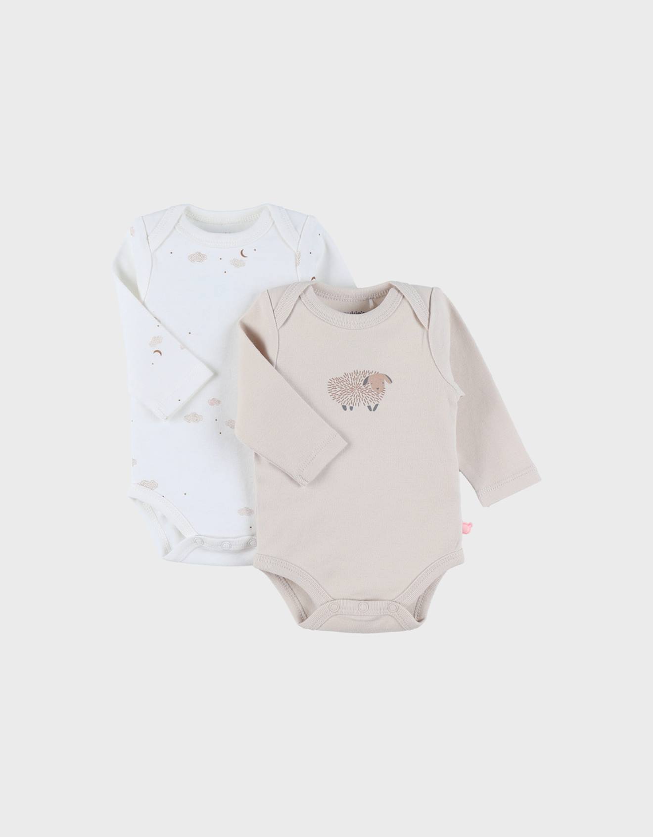 Set De 2 Bodys Coton Beige